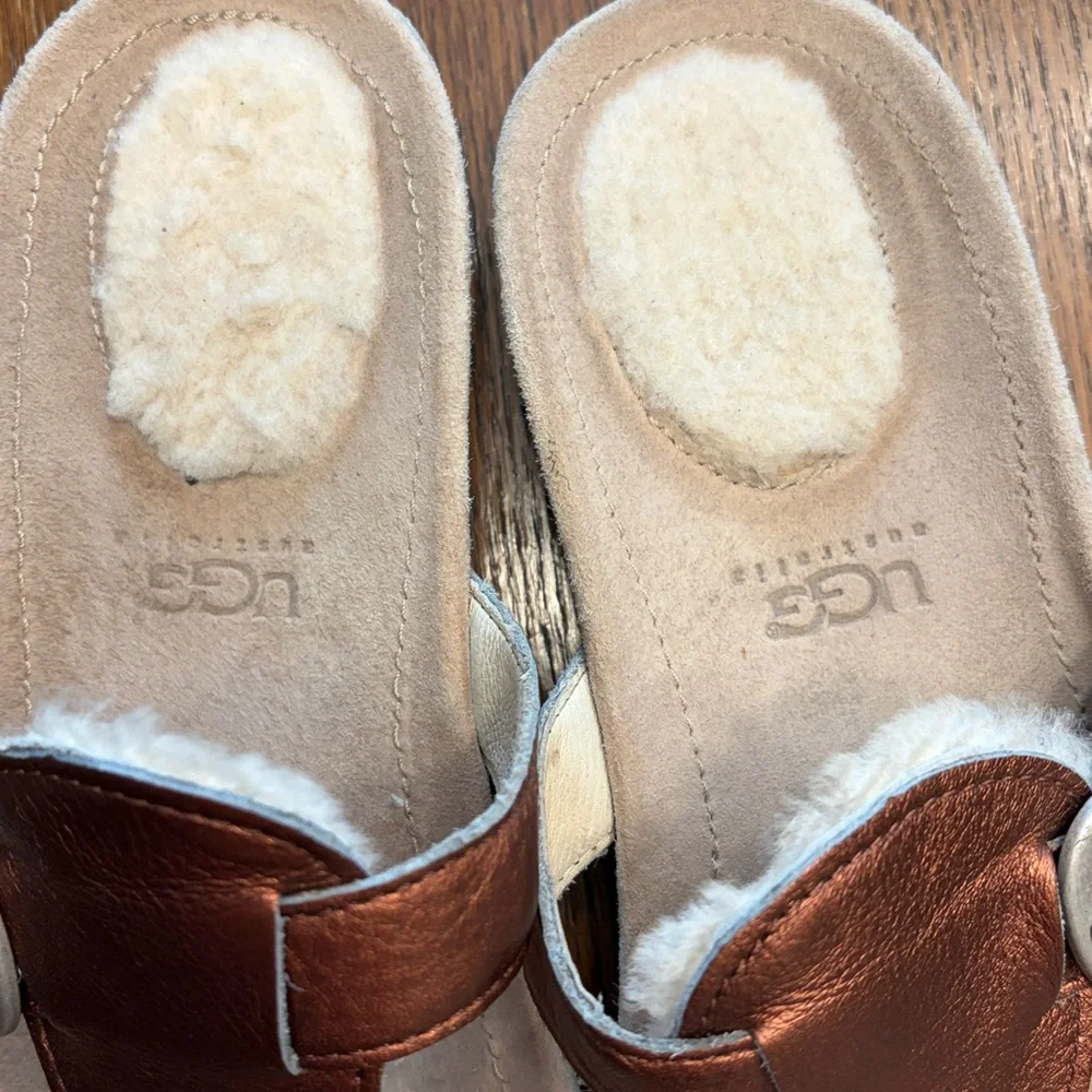 UGG Women's sz 11 Gypsy copper Leather Sandals - Picture 4 of 6